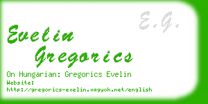 evelin gregorics business card